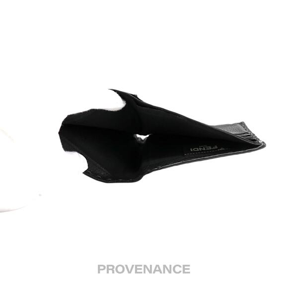 🔴 Fendi Selleria Bifold Wallet - Grey Roman Leather - Picture 6 of 10